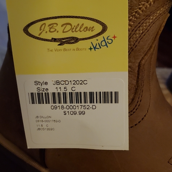 J.b.Dillon kids boots new with tags - Picture 7 of 7